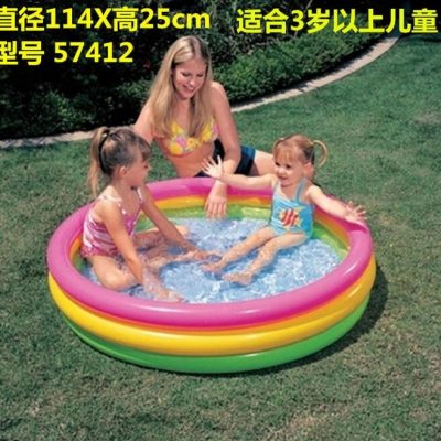 استخر کف بادی اینتکس مدل 57412 قطر 114 سانتی intex