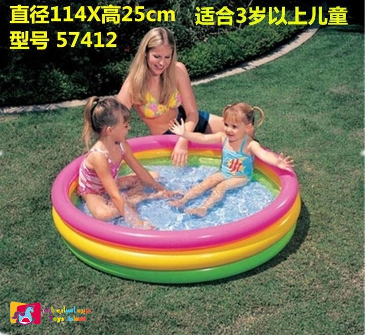 استخر کف بادی اینتکس مدل 57412 قطر 114 سانتی intex استخر کف بادی اینتکس مدل 57412 قطر 114 سانتی intex
