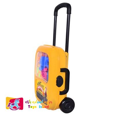 اسباب بازی ابزار چمدان چرخ دار درج توی