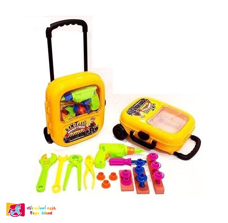 اسباب بازی ابزار چمدانی چرخ دار درج توی Dorj Toy اسباب بازی ابزار چمدانی چرخ دار درج توی Dorj Toy