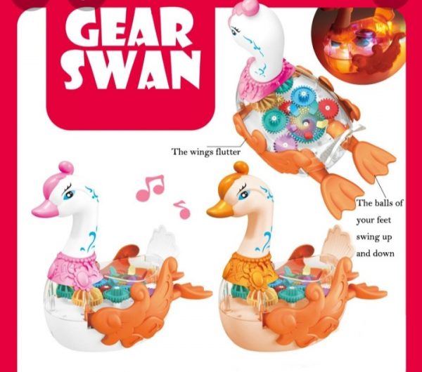 اسباب بازی طرح مرغابی موزیکال مدل Gear Swan