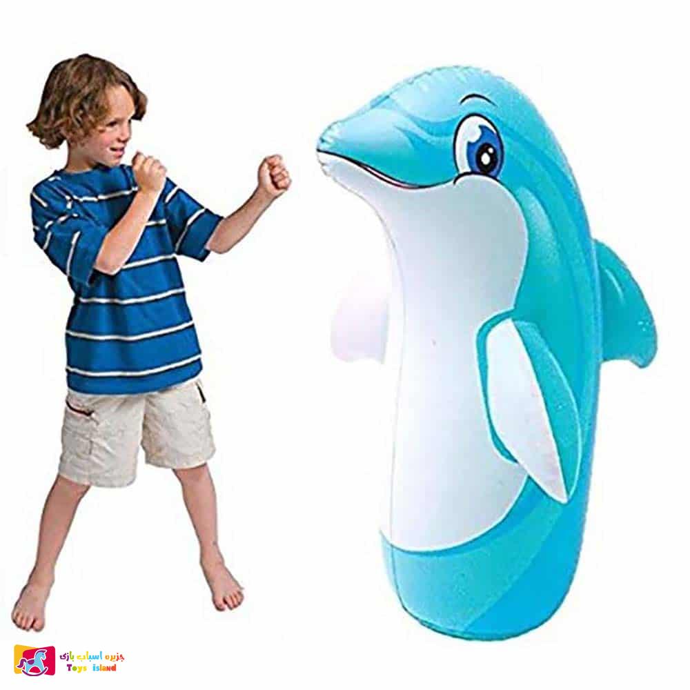 کیسه بوکس بادی کف شنی اینتکس مدل 44670 طرح دلفین کیسه بوکس بادی کف شنی اینتکس مدل 44670 طرح دلفین