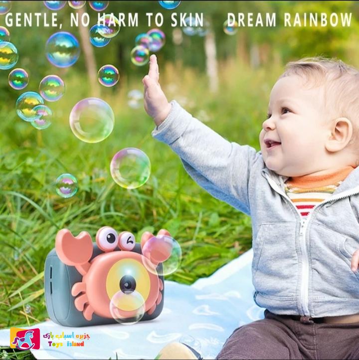 اسباب بازی حباب ساز برقی موزیکال و چراغ دار طرح دوربین خرچنگ -BUBBLE CAMERA اسباب بازی حباب ساز برقی موزیکال و چراغ دار طرح دوربین خرچنگ -BUBBLE CAMERA