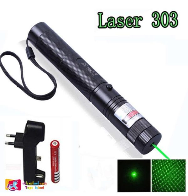 لیزر پوینتر سبز شارژی برد بالا مدل Laser 303