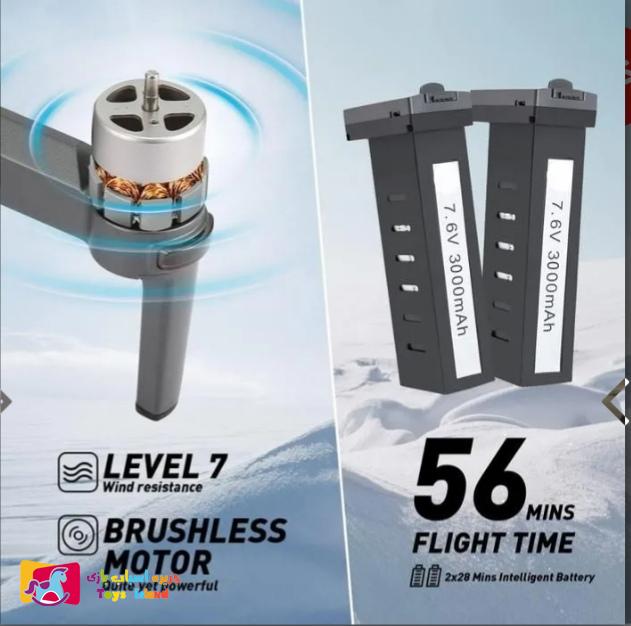 کوادکوپتر موتور براشلسMAVIC D3 اینترنت GPS-5G سنسور دار دو باتری (7)