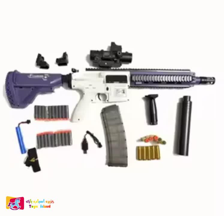 تفنگ بازی طرح رگبار مدل پوکه جدا شونده کد (1)
