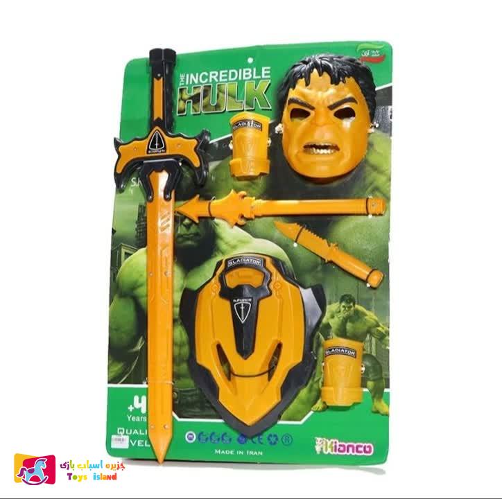 ست شمشیر سپر ماسک نشکن اونجرز طرح هالک (1)