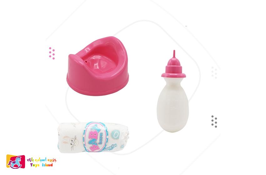 عروسک بی بی بورن گوشتی موزیکال با کیک و ست لوازم تولد (4)